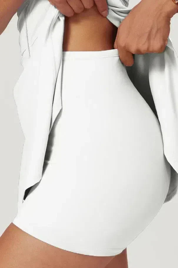 Delphine – Wbudowane szorty – Aktywna mini sukienka-15216366289221-Róża Kwiatowa