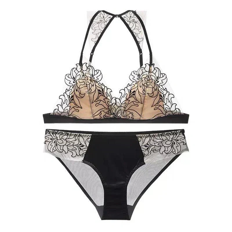 Oriana – Koronkowy halter – Zestaw bielizny-15216272048453-Róża Kwiatowa