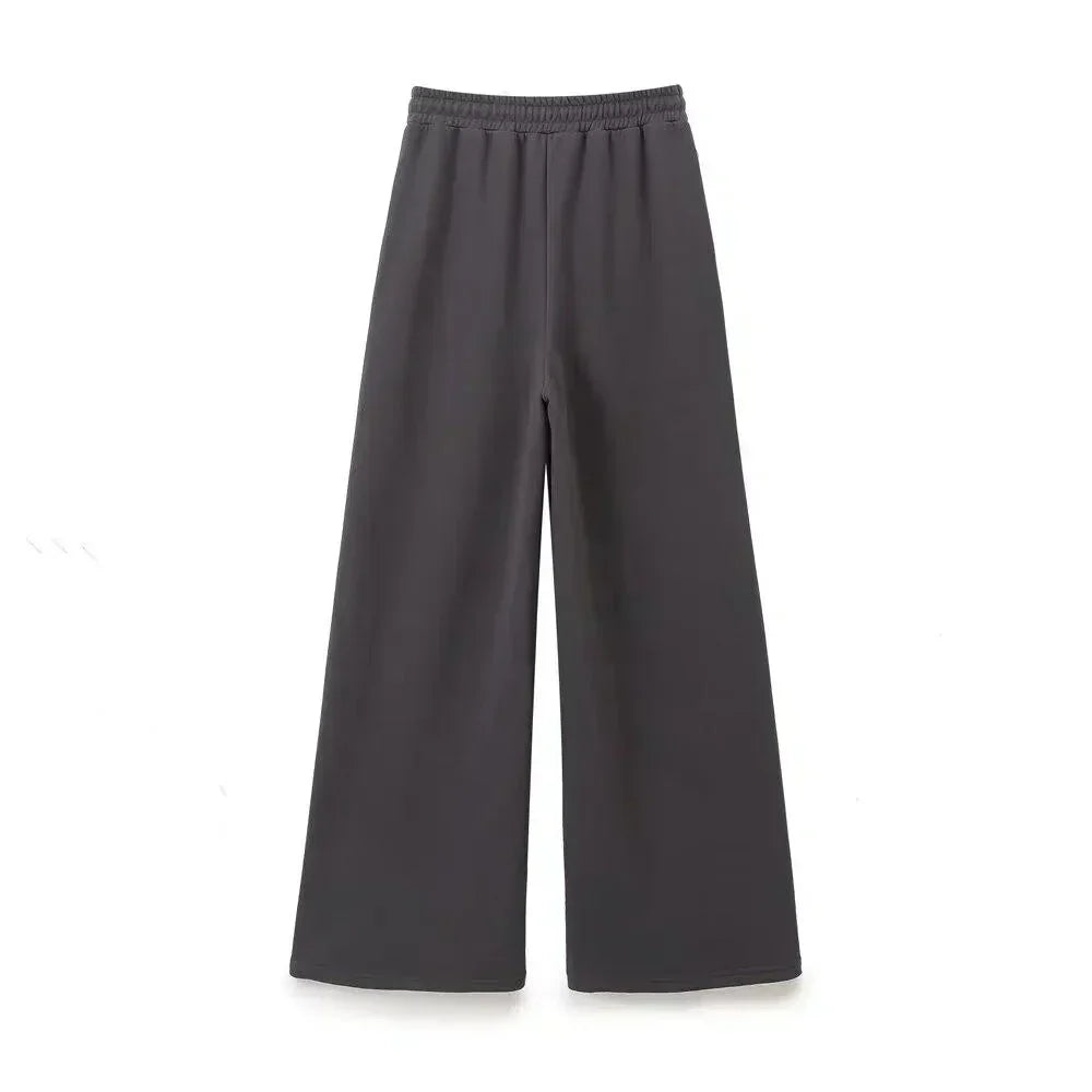 Soleil – Bluza z okrągłym dekoltem i spodnie typu jogger – Zestaw domowy Los Angeles-15216282566981-Róża Kwiatowa